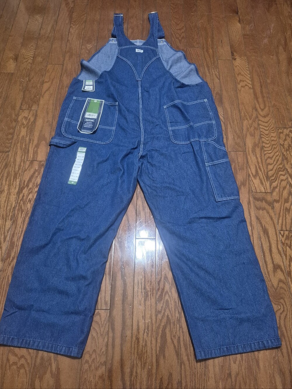 Liberty Overall Jeans Mens 50x30 Blue Bibs Carpenter Workwear Farmer Denim